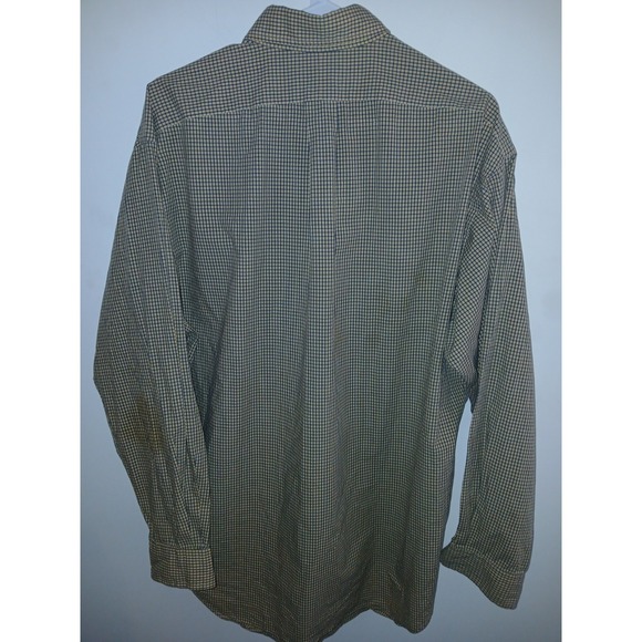 Ralph Lauren Blake Button Down Shirt Men's L Yellow Blue Check EUC 100% Cotton - Picture 2 of 8